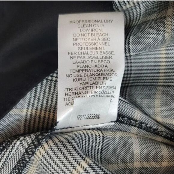 NEW Tibi Wool High Rise Crop Straight Leg Glencheck Plaid Suiting Pants Size 8 - Picture 10 of 11